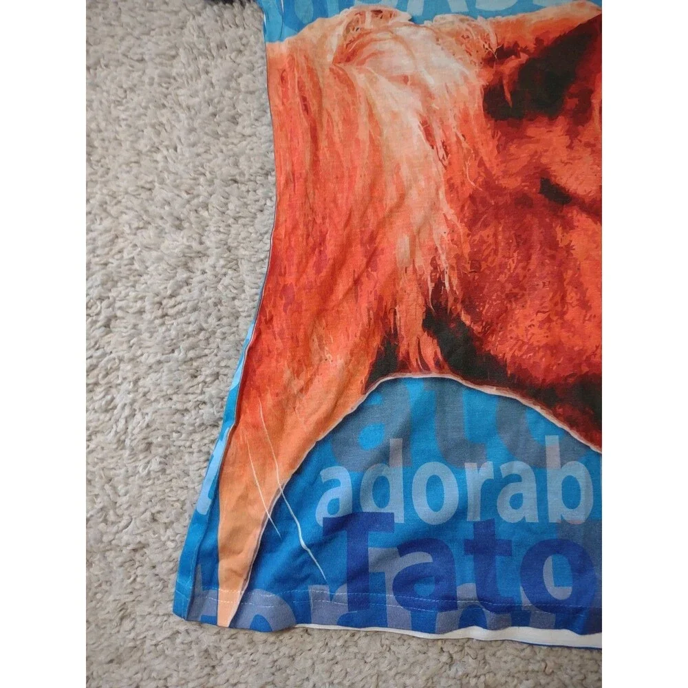 Noble Equestrian Shirt M Tatortot Miniature Horse Graphic Tshirt Vneck Short Slv - Picture 5 of 14